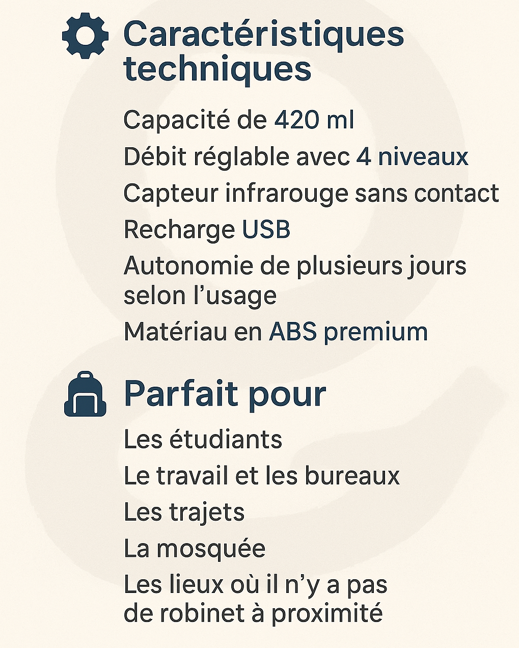 WudoSmart - Appareil de Wudu Automatique et Portable